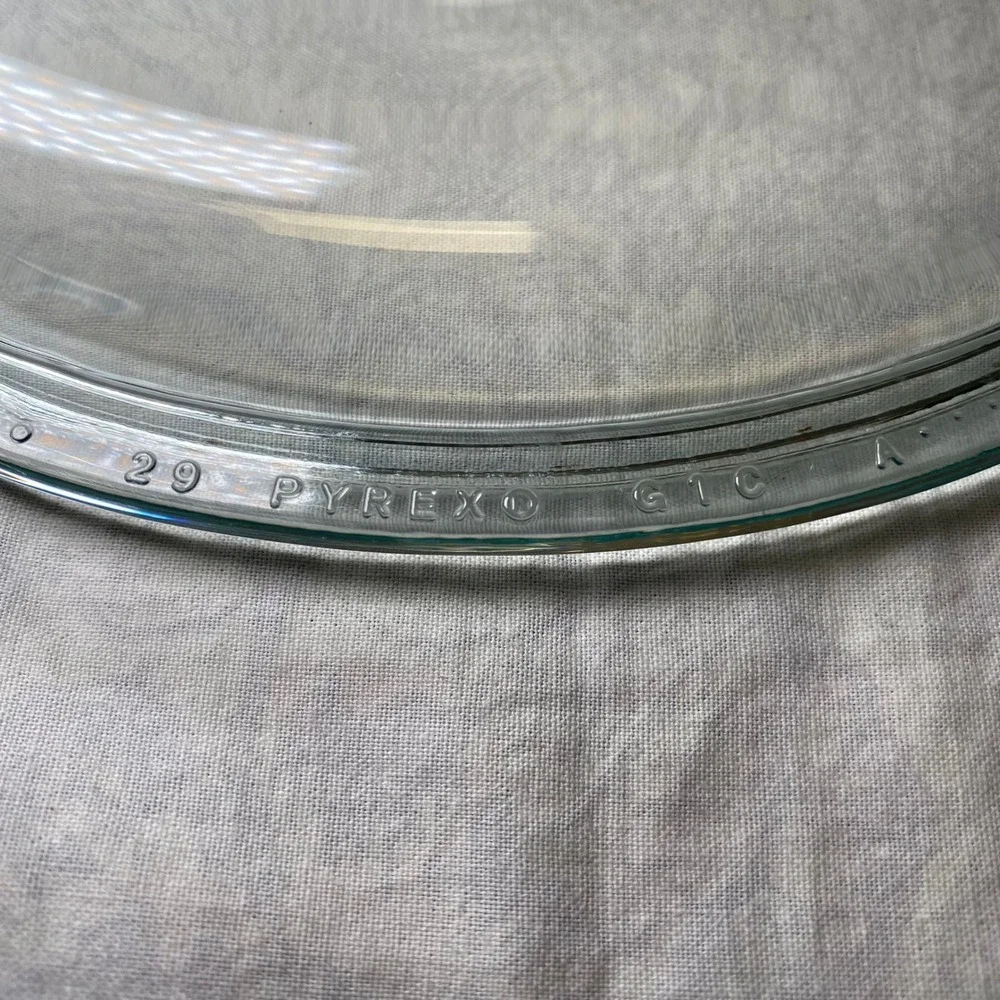 Vintage Pyrex G1C Starburst Blue Tint Clear Glass Replacement Lid 9